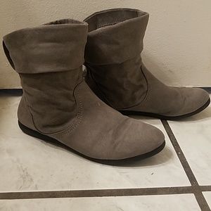 Grey Suede Ankle Boots